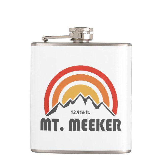 Mt. Meeker Colorado Flask (Front)
