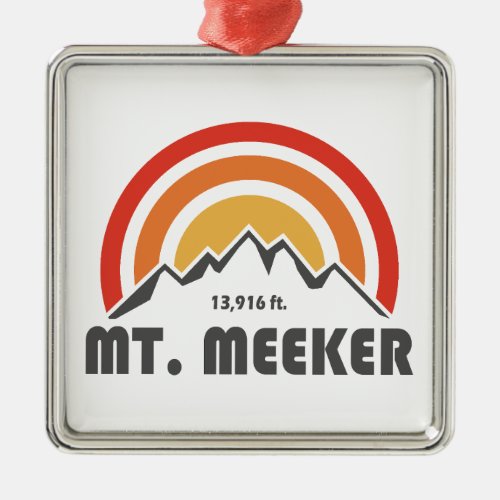 Mt Meeker Colorado Metal Ornament