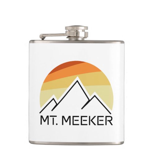 Mt Meeker Colorado Retro Flask