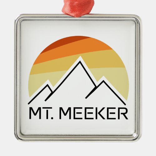 Mt Meeker Colorado Retro Metal Ornament