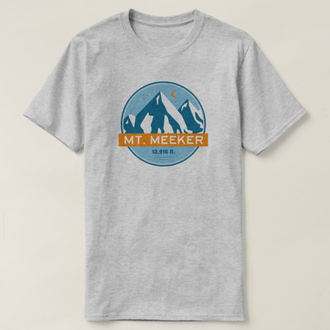 Mt. Meeker Colorado Stars Moon T-Shirt (Design Front)