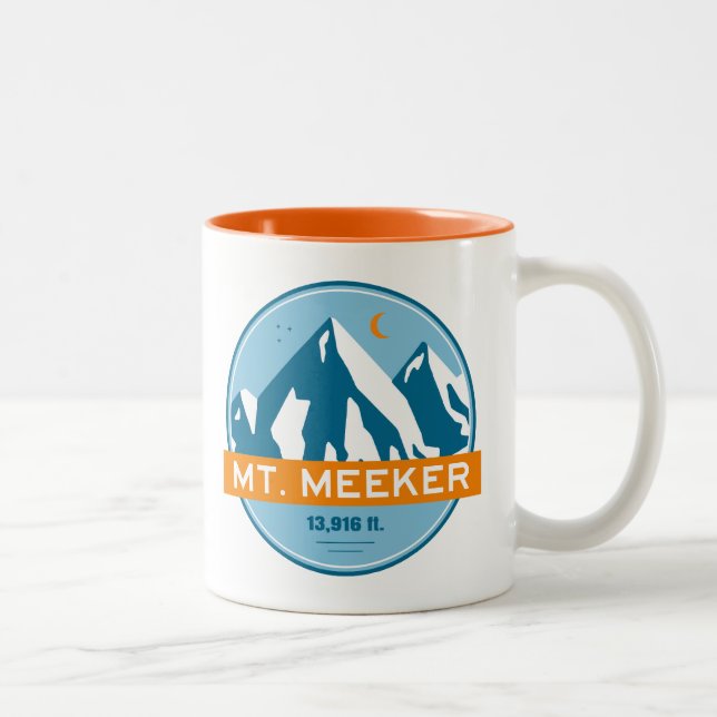 Mt. Meeker Colorado Stars Moon Two-Tone Coffee Mug (Right)