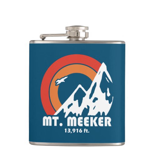 Mt Meeker Colorado Sun Eagle Flask