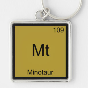 Mt - Minotaur Funny Chemistry Element Symbol Tee Keychain