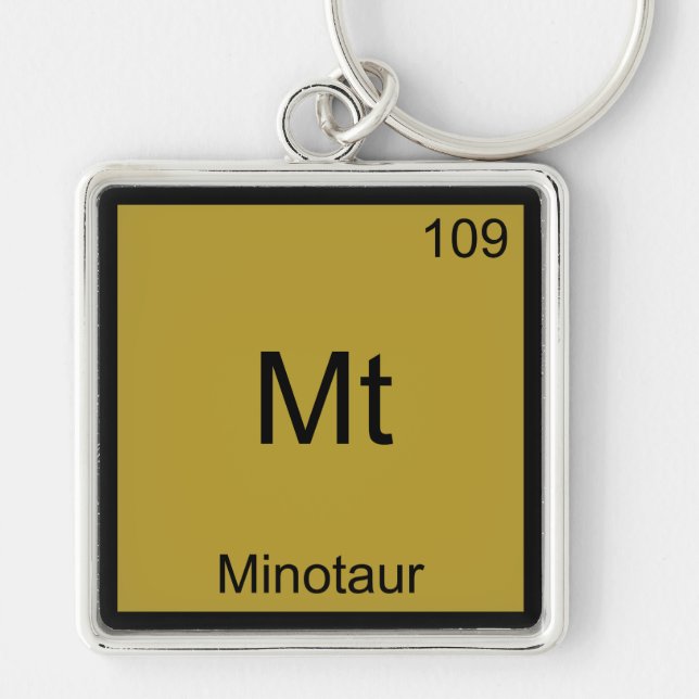 Mt - Minotaur Funny Chemistry Element Symbol Tee Keychain (Front)