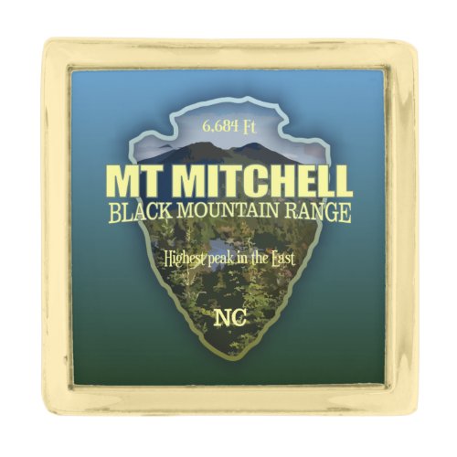 Mt Mitchell arrowhead Gold Finish Lapel Pin