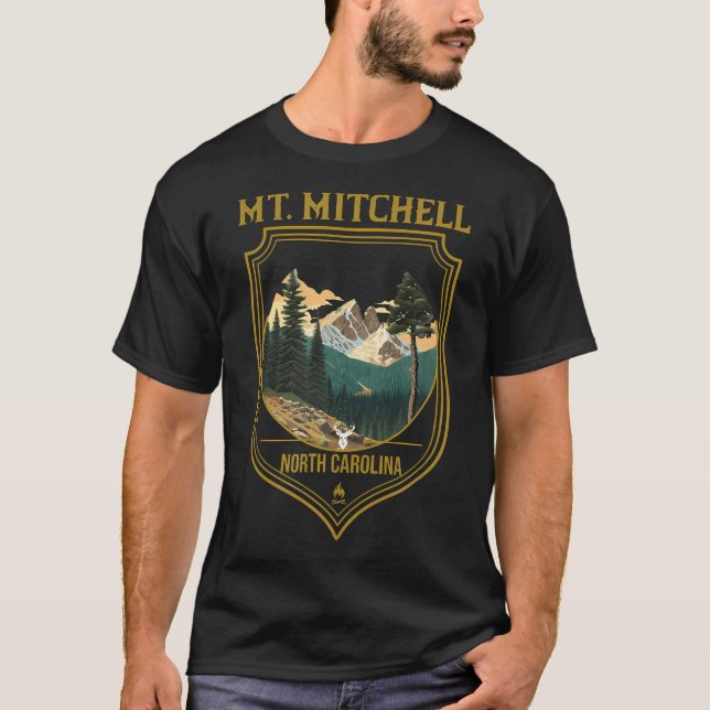 Mt. Mitchell Souvenir Apparel - Mt. Mitchell Hikin T-Shirt (Front)