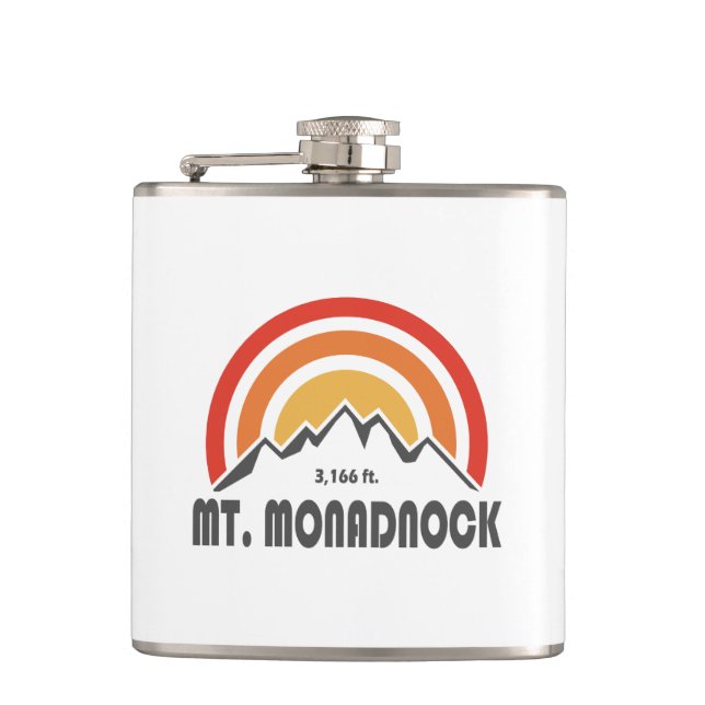Mt. Monadnock New Hampshire Flask (Front)