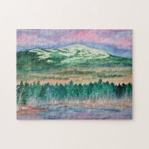 Mt Monadnock New Hampshire - Mountain Watercolor