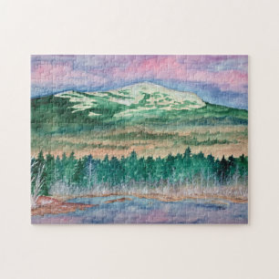 Mt Monadnock New Hampshire - Mountain Watercolor Jigsaw Puzzle