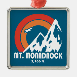 Mt. Monadnock New Hampshire Sun Eagle Metal Ornament