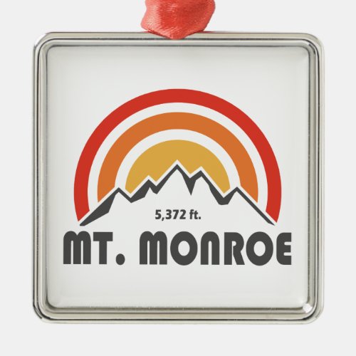 Mt Monroe New Hampshire Metal Ornament