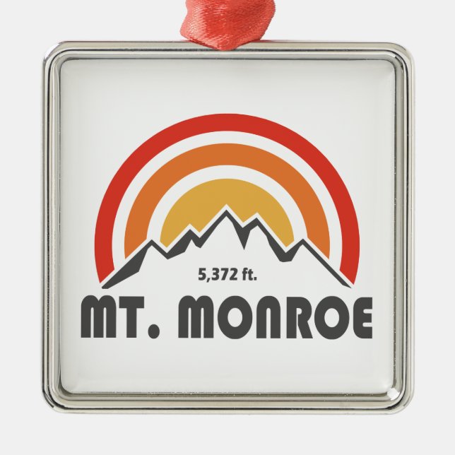 Mt. Monroe New Hampshire Metal Ornament (Front)