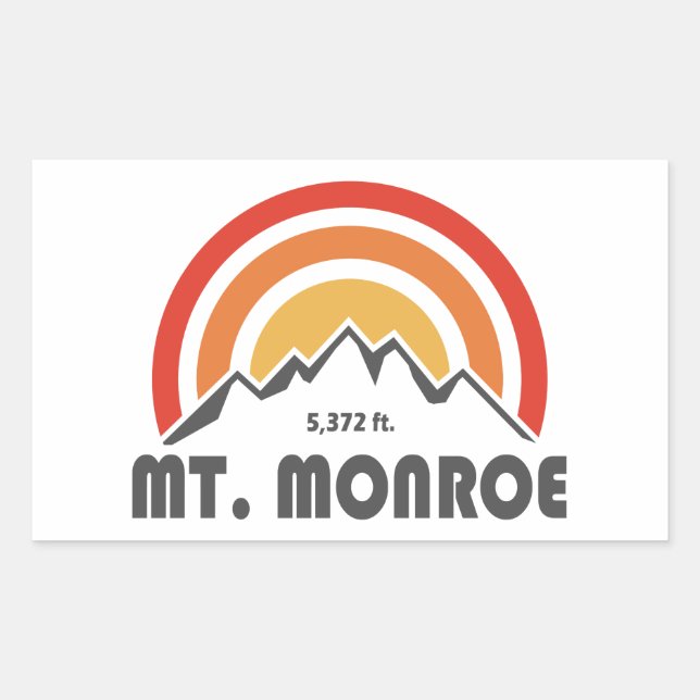 Mt. Monroe New Hampshire Rectangular Sticker (Front)