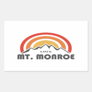 Mt. Monroe New Hampshire Rectangular Sticker
