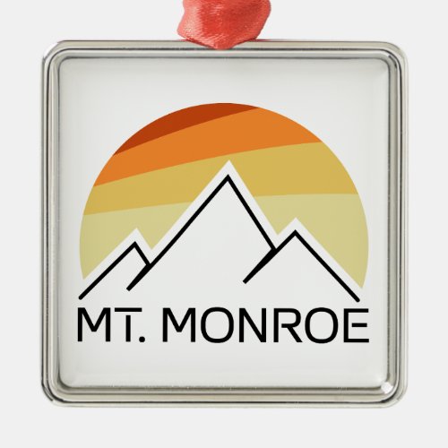 Mt Monroe New Hampshire Retro Metal Ornament