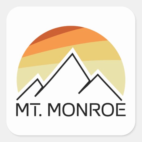 Mt Monroe New Hampshire Retro Square Sticker