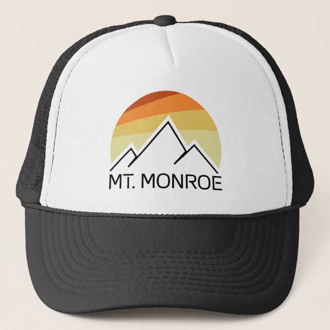 Mt. Monroe New Hampshire Retro Trucker Hat (Front)