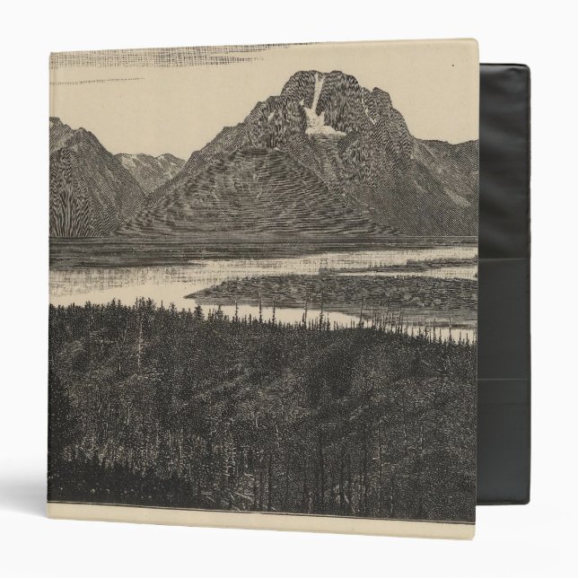 Mt Moran, Wyo 3 Ring Binder (Front/Inside)