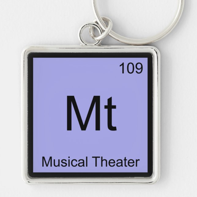 Mt - Musical Theater Chemistry Element Symbol Tee Keychain (Front)
