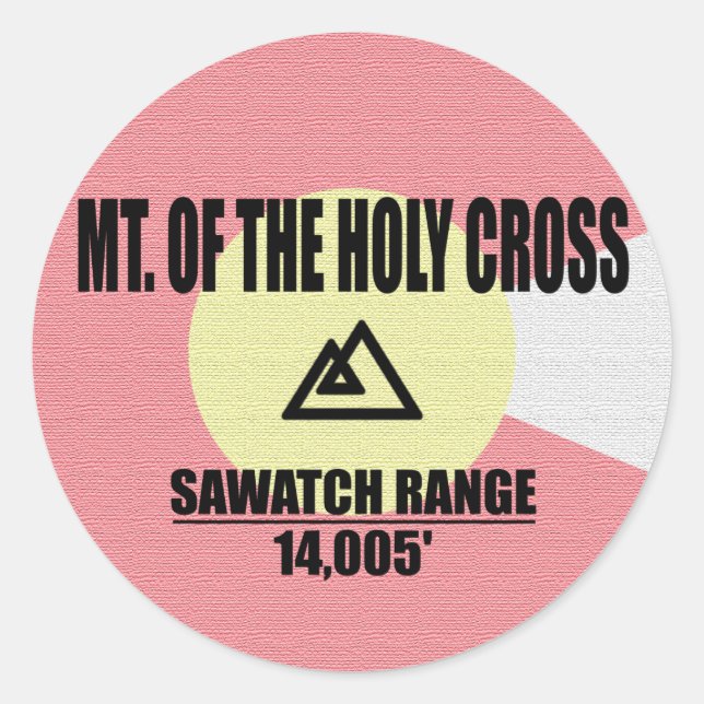 Mt. Of The Holy Cross Classic Round Sticker (Front)