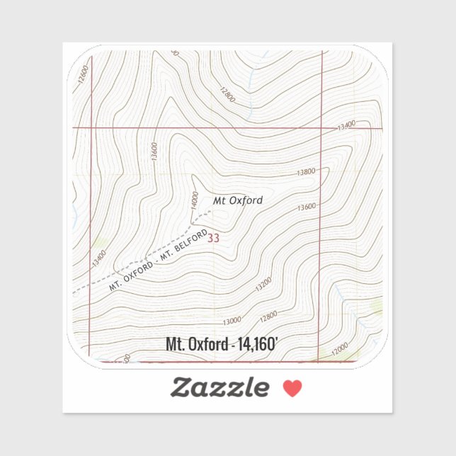 Mt. Oxford Colorado Sticker (Sheet)