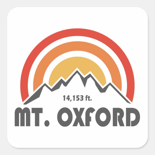Mt. Oxford Square Sticker (Front)