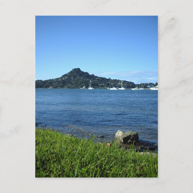 Mt Paku Tairua New Zealand from Fishing Club Postcard (Front)