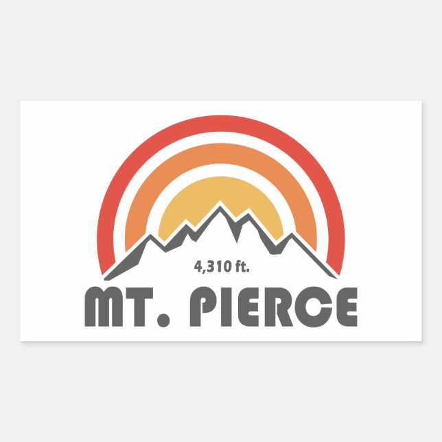Mt. Pierce New Hampshire Rectangular Sticker (Front)