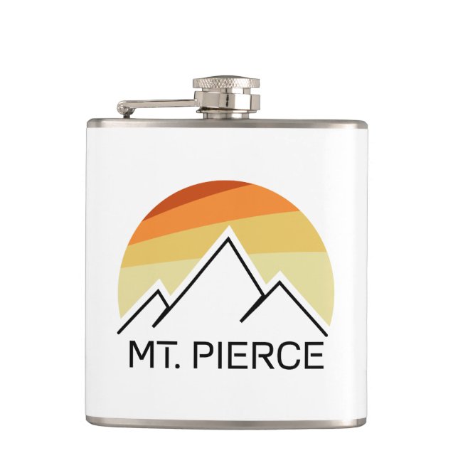 Mt. Pierce New Hampshire Retro Flask (Front)