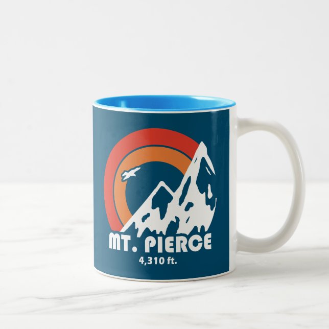 Mt. Pierce New Hampshire Sun Eagle Two-Tone Coffee Mug (Right)