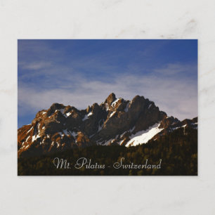 Mt. Pilatus in lucerne switzerland photo postcard