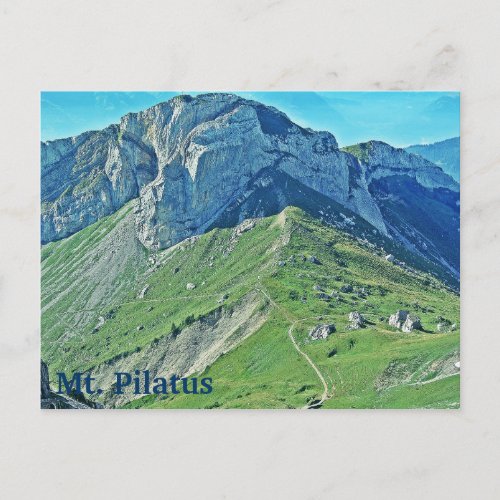 Mt Pilatus Travel Switzerland Mountain Landscape Postcard
