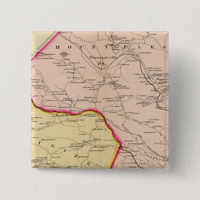 Mt Pleasant, Ossining, New York Pinback Button (Front)