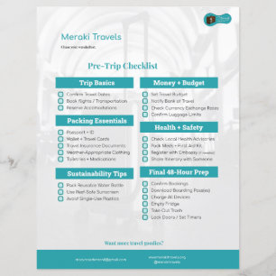 MT Pre-Trip Checklist