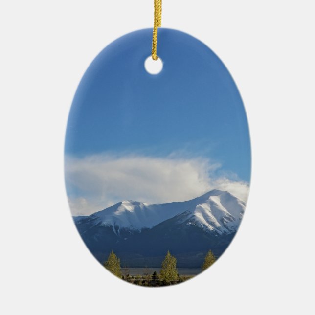 Mt. Princeton dreams Ceramic Ornament (Front)