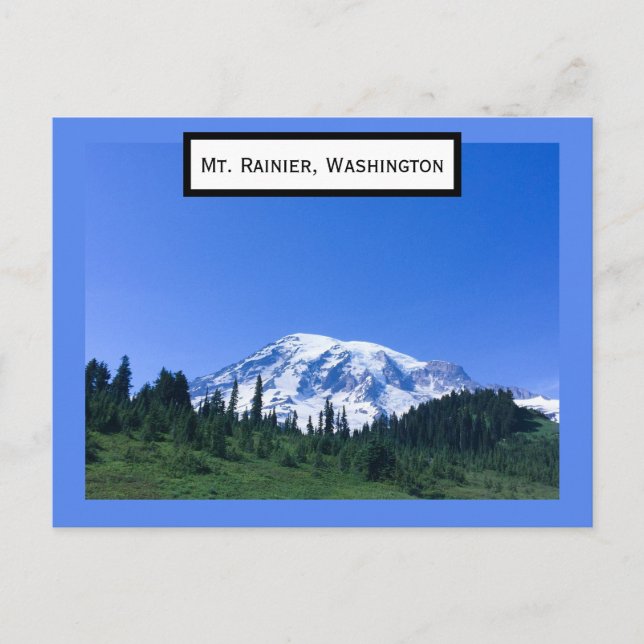 Mt. Rainer Washington Postcard (Front)