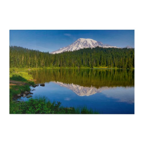 Mt Rainier and Reflection Lake Acrylic Print
