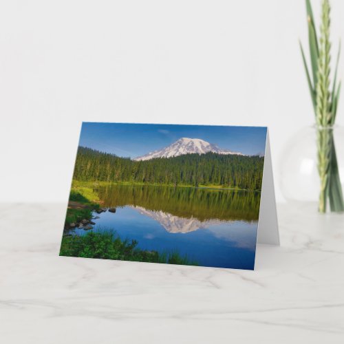 Mt Rainier and Reflection Lake Card
