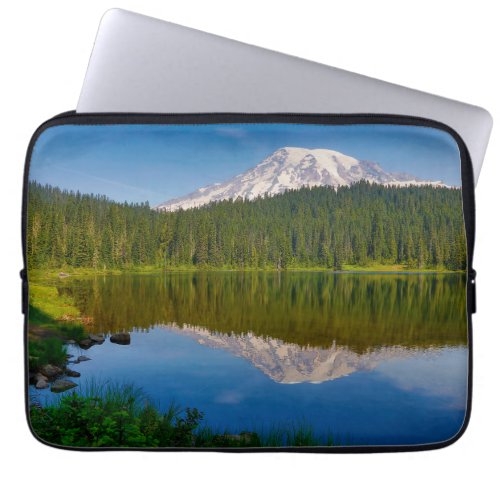 Mt Rainier and Reflection Lake Laptop Sleeve