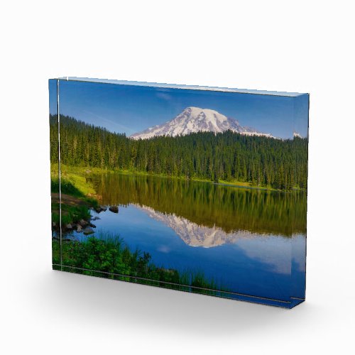 Mt Rainier and Reflection Lake Photo Block