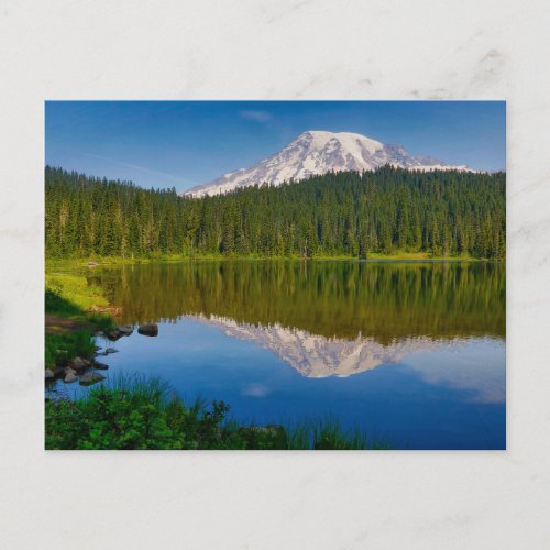Mt Rainier and Reflection Lake Postcard