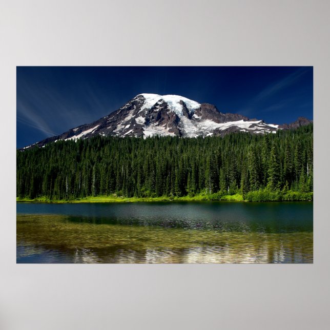 Mt. Rainier and Reflection Lake Poster (Front)