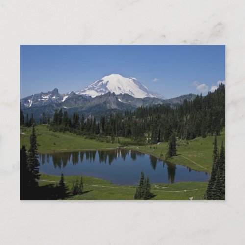 Mt Rainier and Tipsoo Lake Postcard