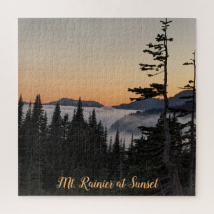 Mt. Rainier at Sunset Jigsaw Puzzle