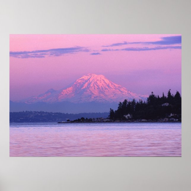 Mt. Rainier at Sunset, Washington State. Poster (Front)
