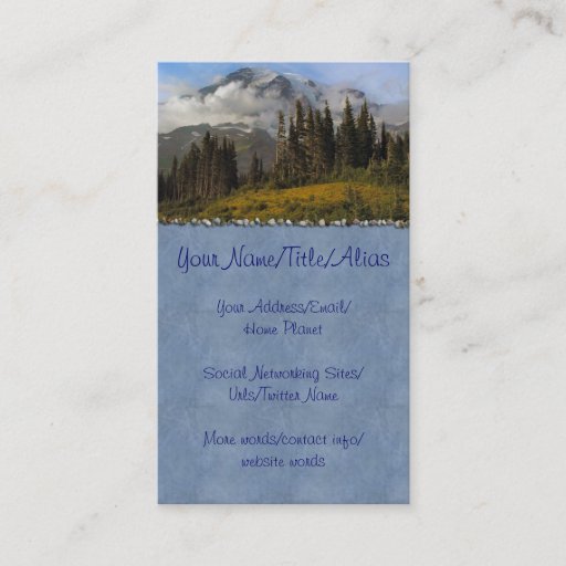 Customizable Mt Rainier Business Card Template