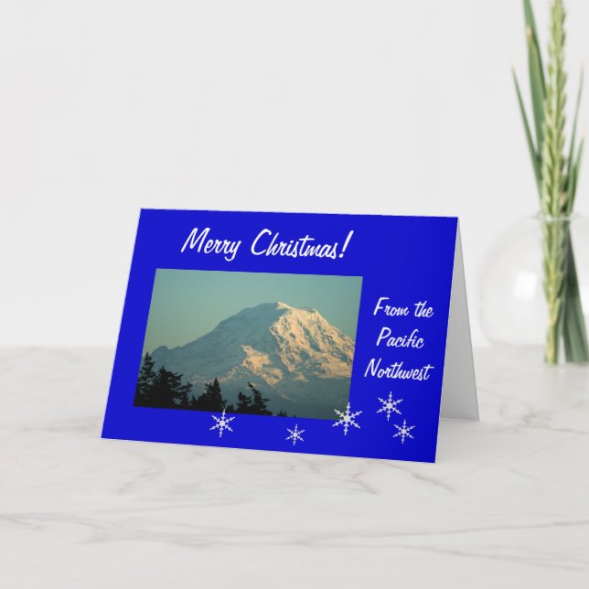 Mt. Rainier Christmas Card (Front)