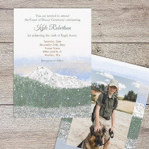 Mt. Rainier, Eagle Scout, Court of Honor Ceremony Invitation