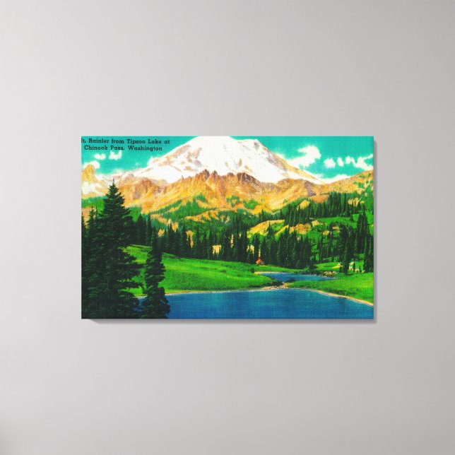 Mt. Rainier from Tipsoo Lake at Chinook Pass Canvas Print (Front)